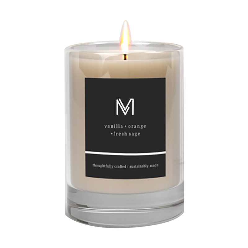โรงงานขายส่ง M&Scent เทียนหอมระบบควบคุมถั่วเหลืองฉลากส่วนตัวพร้อมกล่องจำนวนมาก
