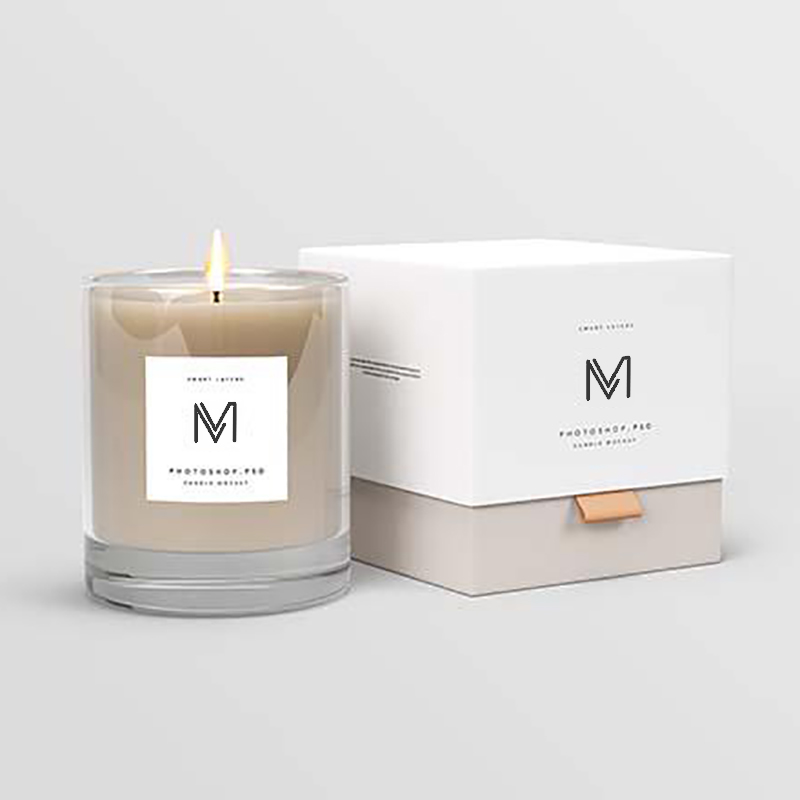 โรงงานขายส่ง M&Scent เทียนหอมระบบควบคุมถั่วเหลืองฉลากส่วนตัวพร้อมกล่องจำนวนมาก
