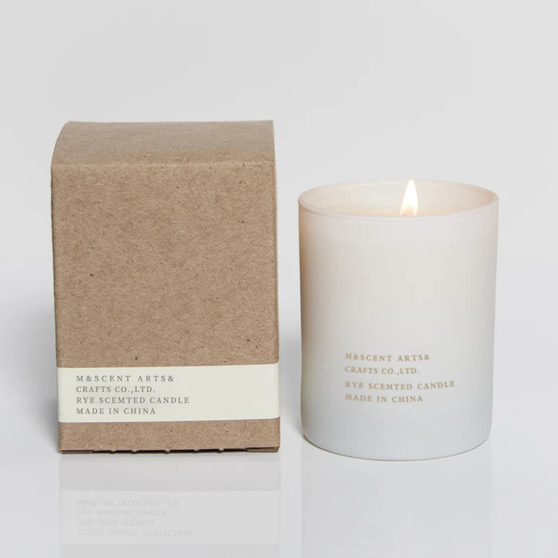 M&Scent สิทธิพิเศษฉลากส่วนตัวราคาถูกในไส้ตะเกียงไม้สีขาวขนาดใหญ่