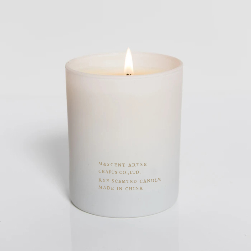 M&Scent สิทธิพิเศษฉลากส่วนตัวราคาถูกในไส้ตะเกียงไม้สีขาวขนาดใหญ่