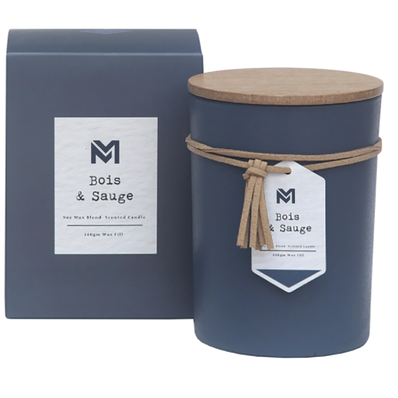 M&S กลิ่นขายส่งฉลากส่วนตัวฝาไม้กลิ่นอโรมาเธอราพีชุดของขวัญถั่วเหลืองในนั้น