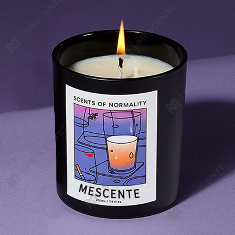 M&Scent ขายส่งหรูหราที่กำหนดเองฉลากส่วนตัวแฮนด์เมดคริสต์มาสคริสตัลกลิ่นหอมเทียนขี้ผึ้งถั่วเหลือง