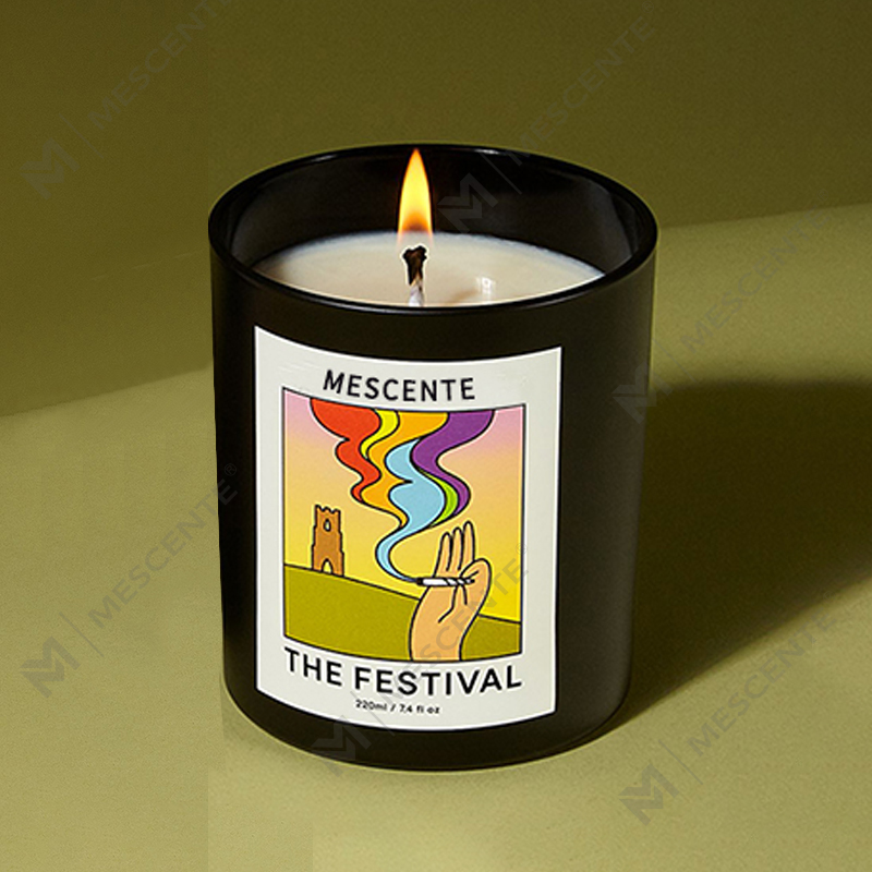 M&Scent ขายส่งหรูหราที่กำหนดเองฉลากส่วนตัวแฮนด์เมดคริสต์มาสคริสตัลกลิ่นหอมเทียนขี้ผึ้งถั่วเหลือง