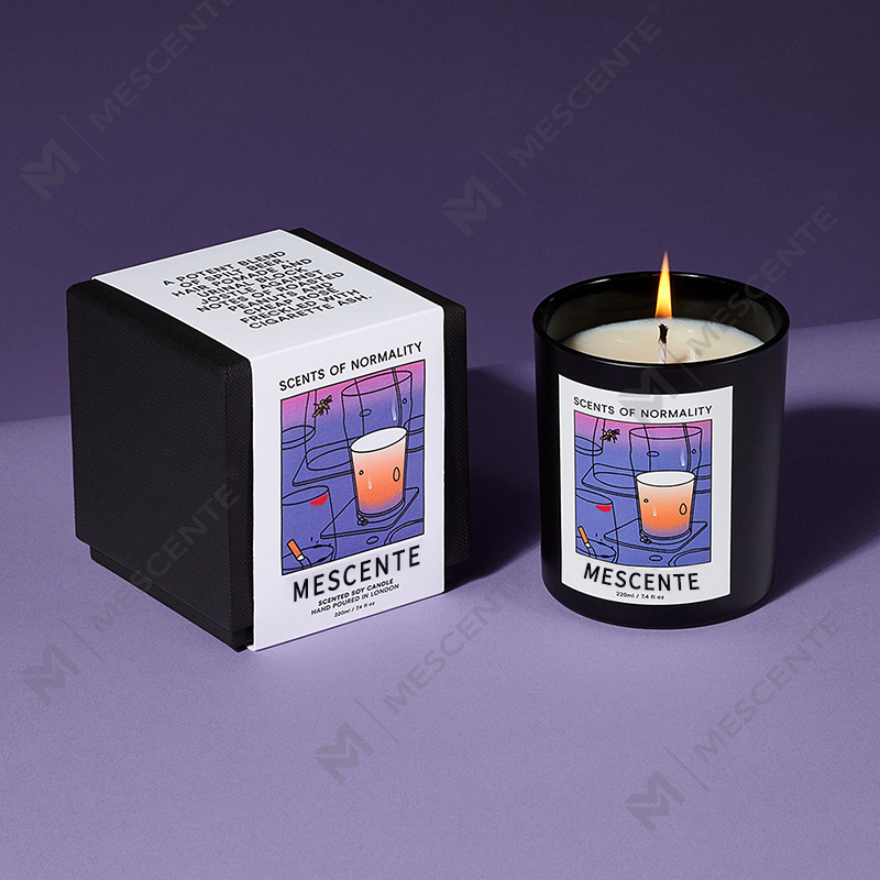 M&Scent ขายส่งหรูหราที่กำหนดเองฉลากส่วนตัวแฮนด์เมดคริสต์มาสคริสตัลกลิ่นหอมเทียนขี้ผึ้งถั่วเหลือง