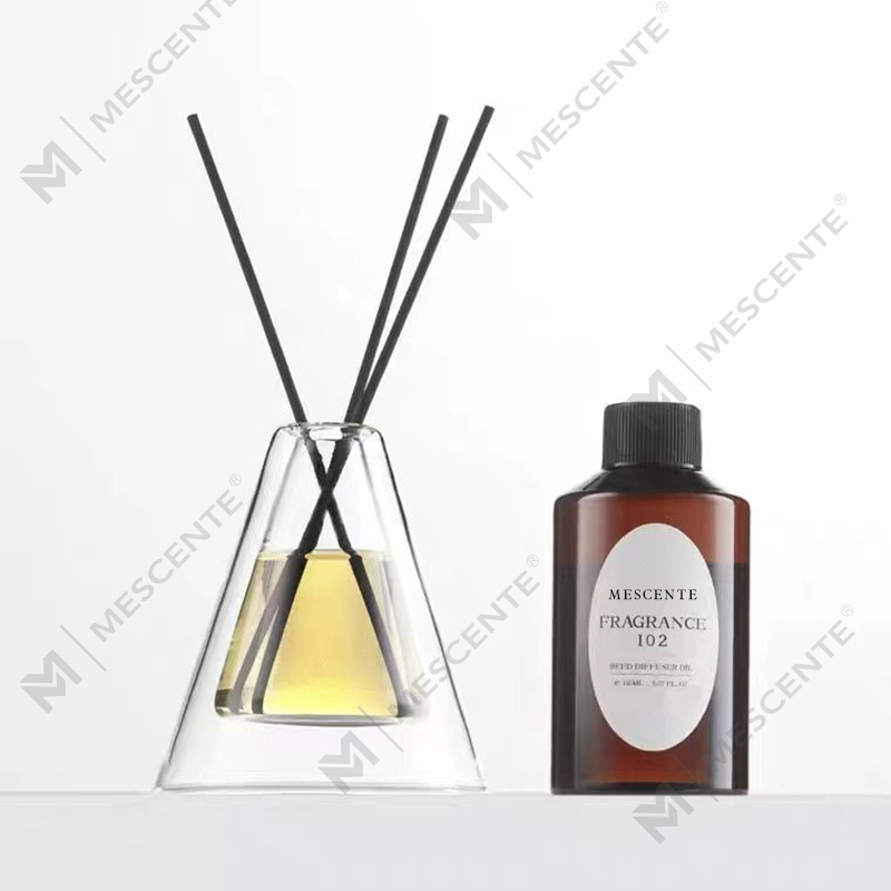 ที่กำหนดเองขนาดใหญ่ Hex Essenza ขวดแก้วที่ไม่ซ้ำกันสีขาว Frosted Extra Air Aroma Reed Diffuser น้ำหอมบ้าน, Reed Diffusers คริสต์มาส