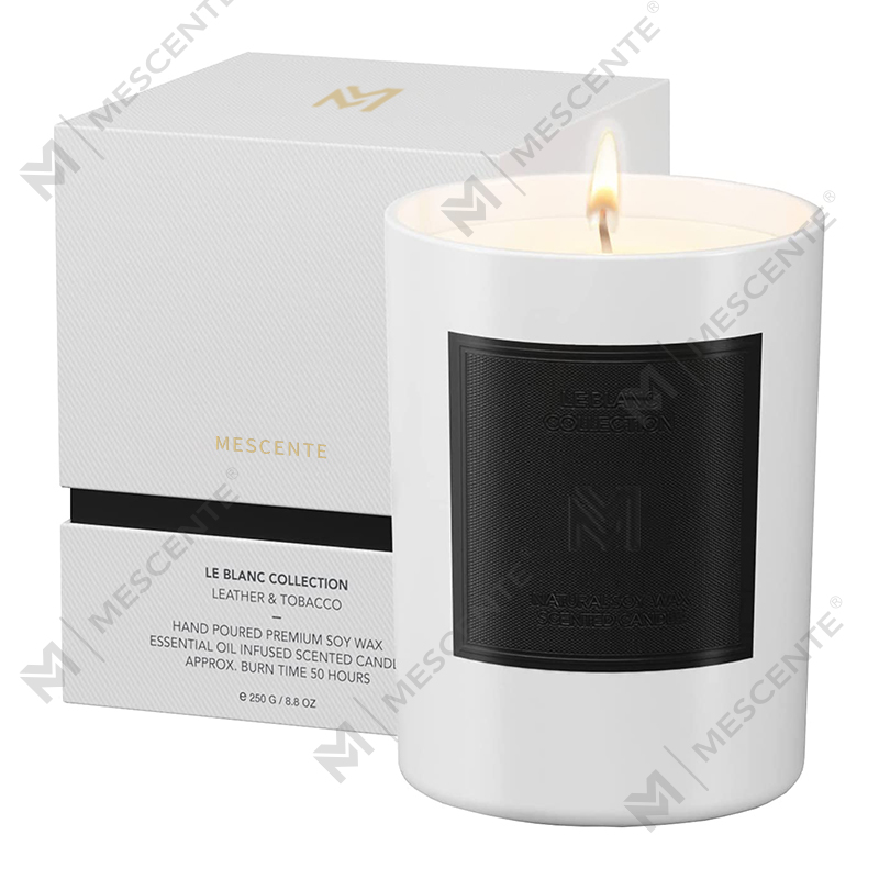 M&Scent ขายส่งขวดแก้วสีดำหรูหราแบบกำหนดเองชุดเทียนขี้ผึ้งถั่วเหลืองอโรมาคริสต์มาส