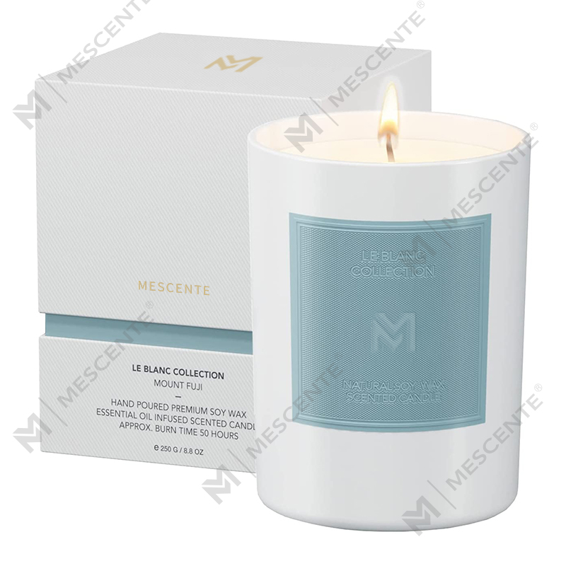M&Scent ขายส่งขวดแก้วสีดำหรูหราแบบกำหนดเองชุดเทียนขี้ผึ้งถั่วเหลืองอโรมาคริสต์มาส