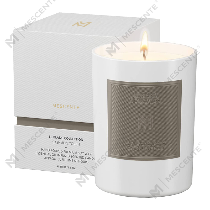 M&Scent ขายส่งขวดแก้วสีดำหรูหราแบบกำหนดเองชุดเทียนขี้ผึ้งถั่วเหลืองอโรมาคริสต์มาส