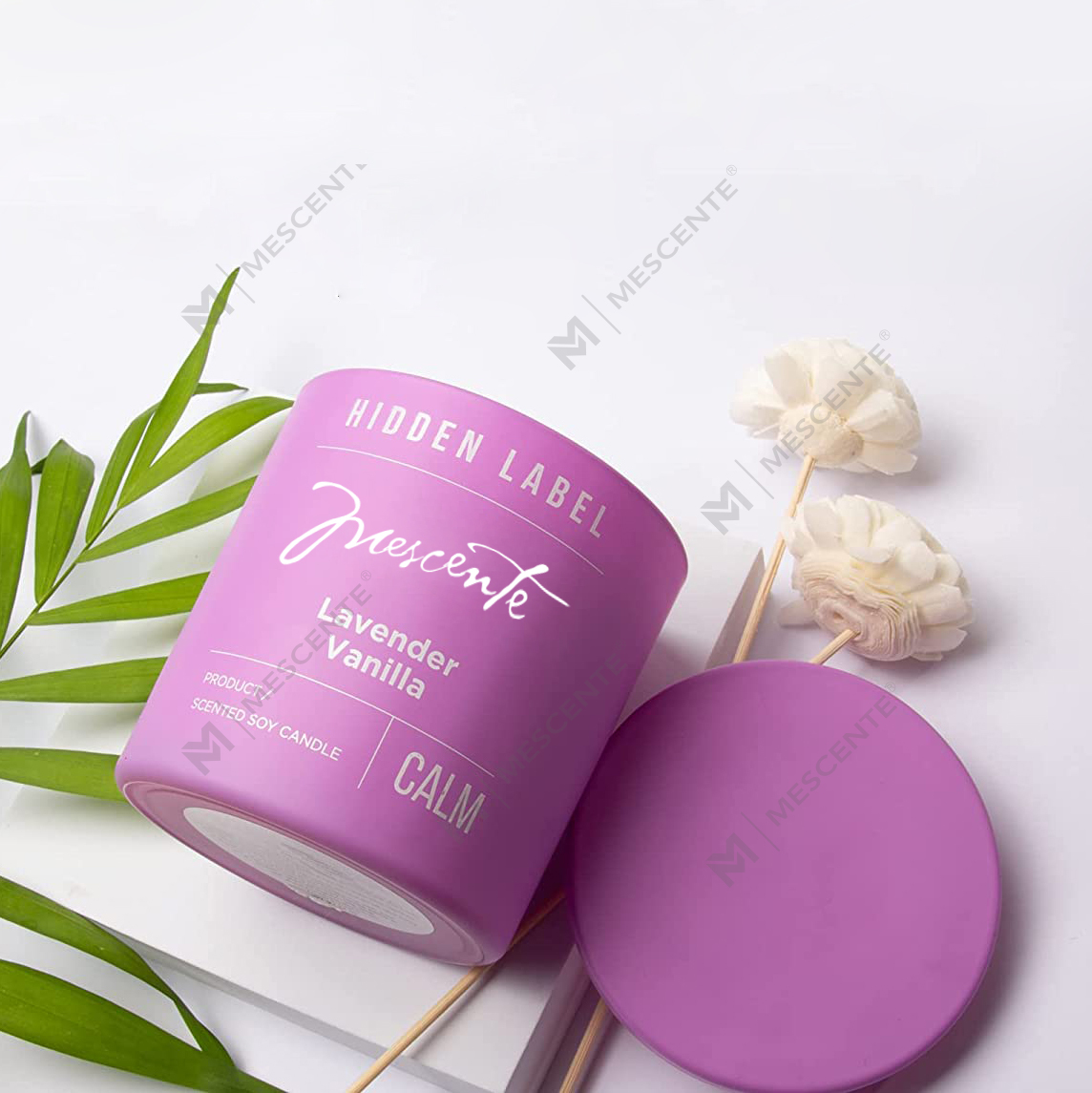 M&Scent ขายส่งฉลากส่วนตัวสุดหรูขวดดำเทียนขี้ผึ้งถั่วเหลืองพร้อมคริสตัล