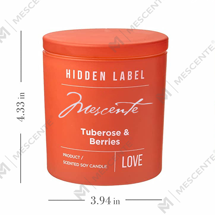 M&Scent ขายส่งฉลากส่วนตัวสุดหรูขวดดำเทียนขี้ผึ้งถั่วเหลืองพร้อมคริสตัล