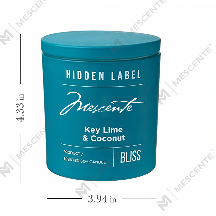 M&Scent ขายส่งฉลากส่วนตัวสุดหรูขวดดำเทียนขี้ผึ้งถั่วเหลืองพร้อมคริสตัล