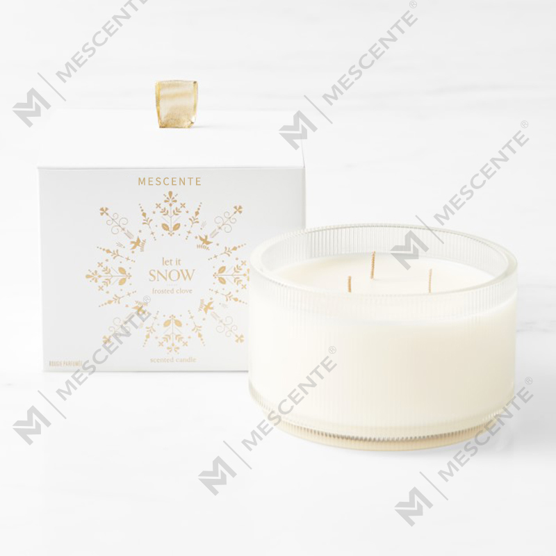 M&Scent Custom Made Logo เทียนหอมถั่วเหลืองออร์แกนิคความชัดเจนแบบโฮมเมดฉลากส่วนตัวในขวดแก้ว