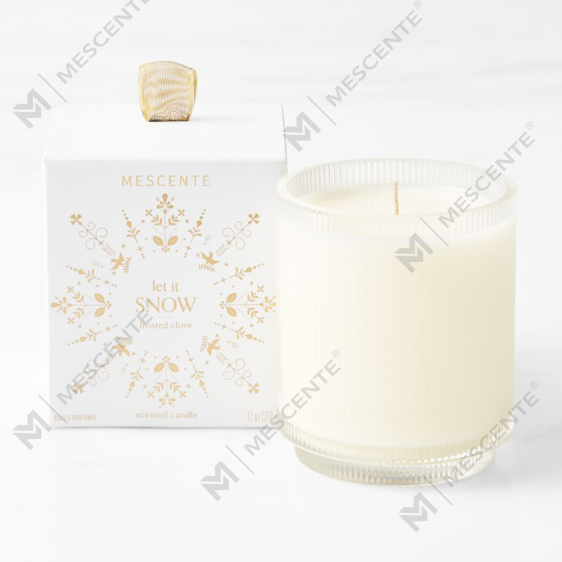 M&Scent Custom Made Logo เทียนหอมถั่วเหลืองออร์แกนิคความชัดเจนแบบโฮมเมดฉลากส่วนตัวในขวดแก้ว