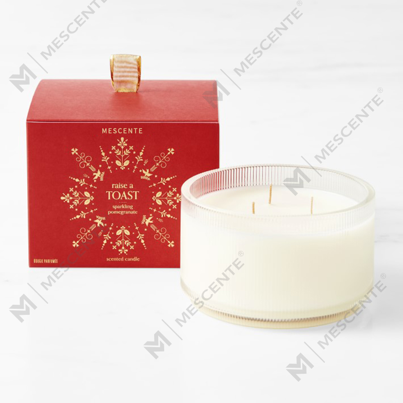 M&Scent Custom Made Logo เทียนหอมถั่วเหลืองออร์แกนิคความชัดเจนแบบโฮมเมดฉลากส่วนตัวในขวดแก้ว