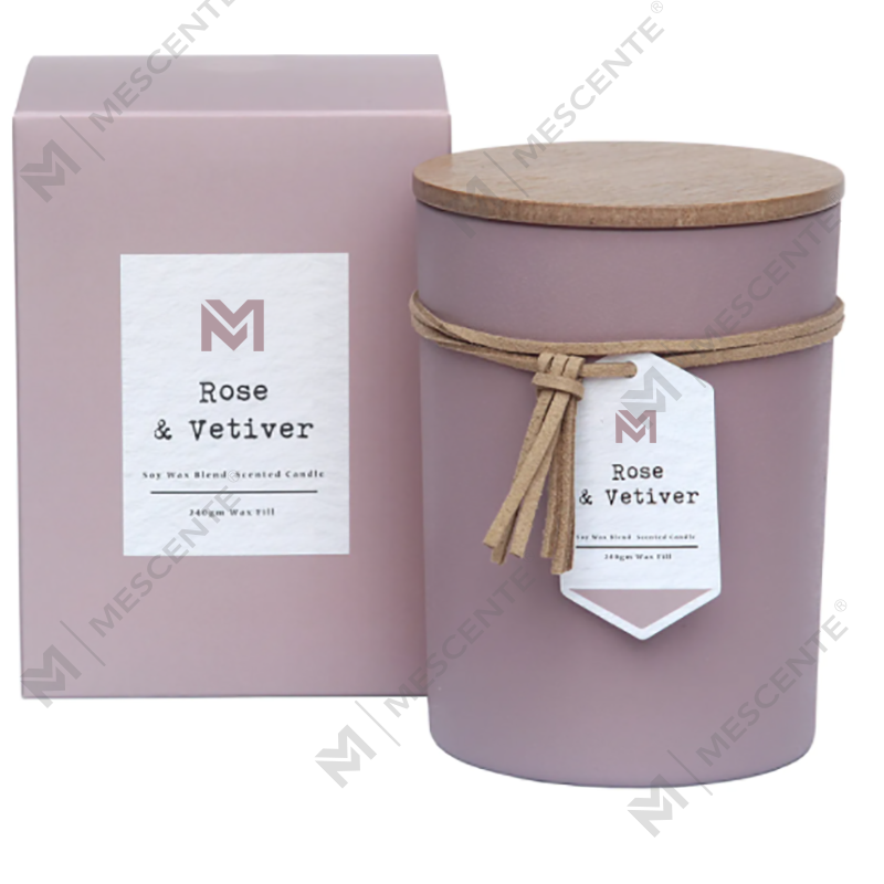 M&S กลิ่นขายส่งฉลากส่วนตัวฝาไม้กลิ่นอโรมาเธอราพีชุดของขวัญเทียนขี้ผึ้งถั่วเหลืองในขวดแก้ว