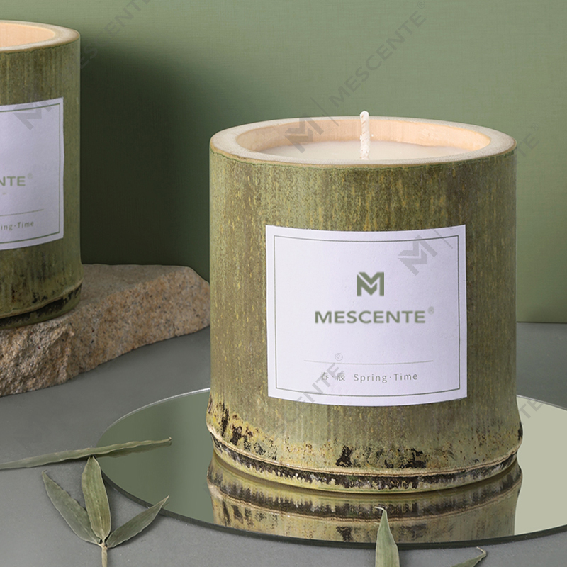 M&Scent เชิงเทียนไม้หรูหรา เทียนหอม ฉลากส่วนตัว พร้อมกล่อง