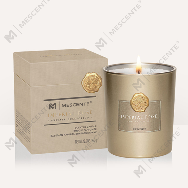 M&Scent ขวดแก้วตกแต่งฉลากส่วนตัวแบบกำหนดเองหรูหราพร้อมเทียนขี้ผึ้งถั่วเหลือง