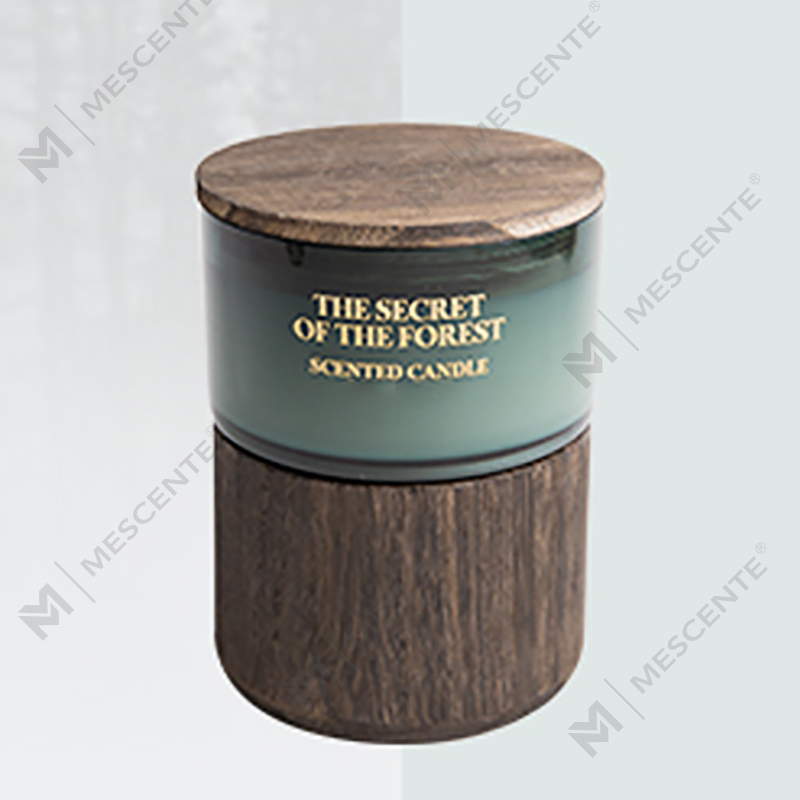 ขวดแก้วสั่งทำพิเศษของ M&Scent สั่งซื้อเทียนขี้ผึ้งถั่วเหลืองพร้อมคริสตัลจำนวนมาก