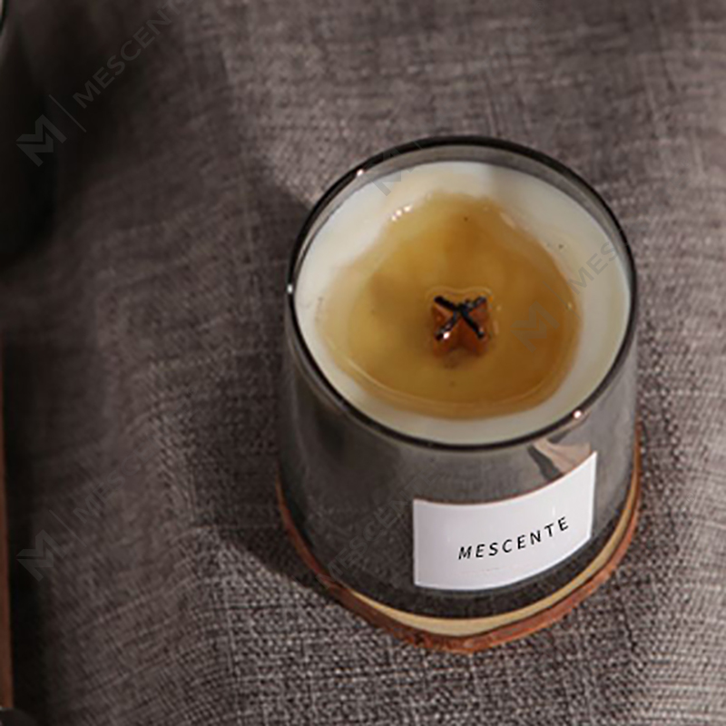 M&Scent ขวดแก้วหรูหรา ไส้เทียนไม้คริสตัล เทียนหอมขี้ผึ้งถั่วเหลือง เทียนงานแต่งงาน
