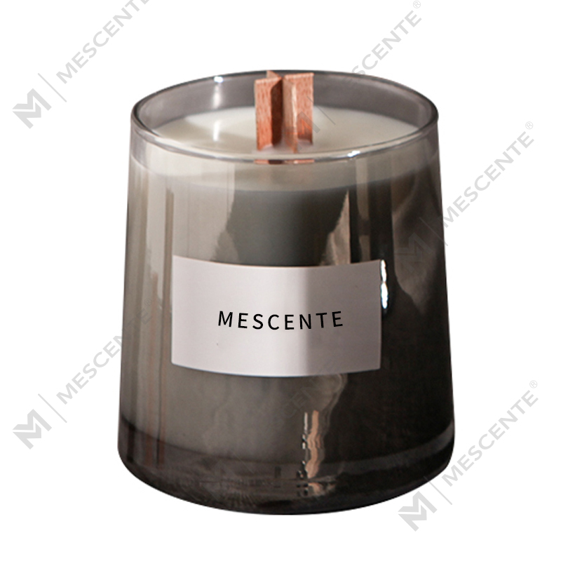 M&Scent ขวดแก้วหรูหรา ไส้เทียนไม้คริสตัล เทียนหอมขี้ผึ้งถั่วเหลือง เทียนงานแต่งงาน