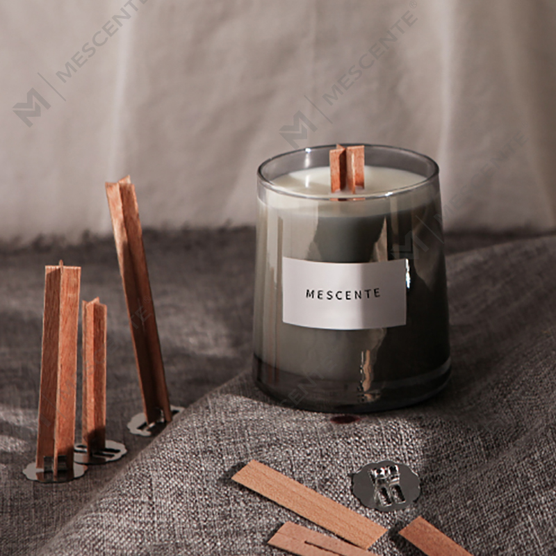 M&Scent ขวดแก้วหรูหรา ไส้เทียนไม้คริสตัล เทียนหอมขี้ผึ้งถั่วเหลือง เทียนงานแต่งงาน