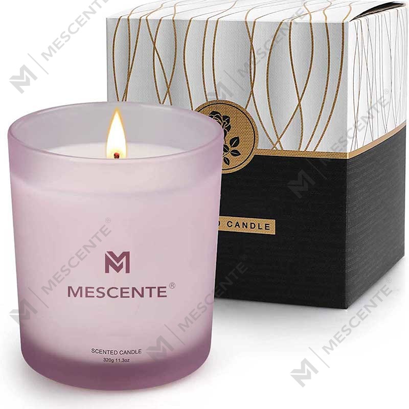 M&Scent ขายส่งที่กำหนดเองหรูหราที่ขายดีที่สุดฉลากส่วนตัวไส้ตะเกียงลาเวนเดอร์เทียนหอมขี้ผึ้งถั่วเหลือง