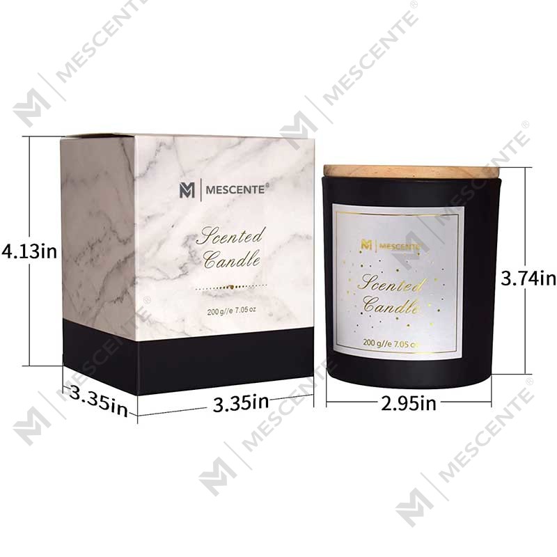 M&Scent โลโก้ที่กำหนดเองมินิขวดแก้วคริสตัลกลมกาแฟที่แข็งแกร่งเทียนหอมขี้ผึ้งถั่วเหลืองพร้อมกล่องจำนวนมาก