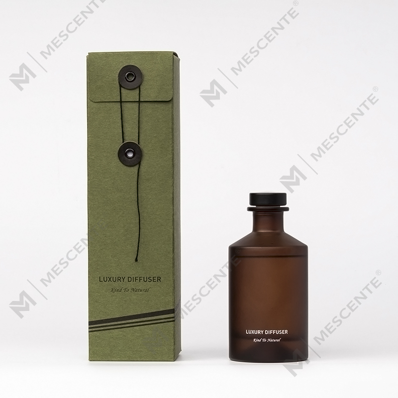 M&Scent ขวดแก้วฝ้าหรูหราแบบกำหนดเอง Home Essential Oil Reed Diffuser