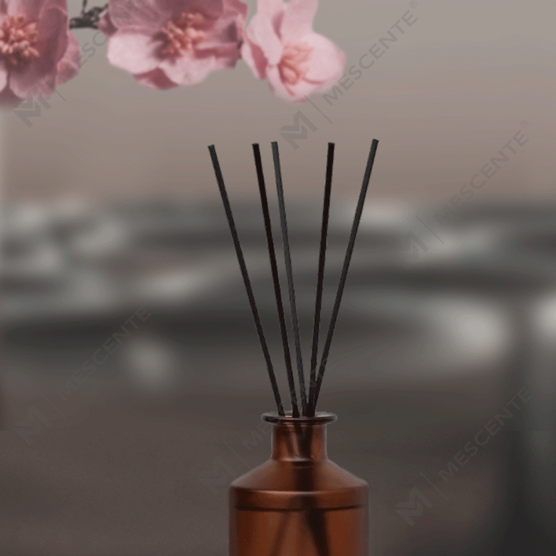 M&Scent ขวดแก้วฝ้าหรูหราแบบกำหนดเอง Home Essential Oil Reed Diffuser