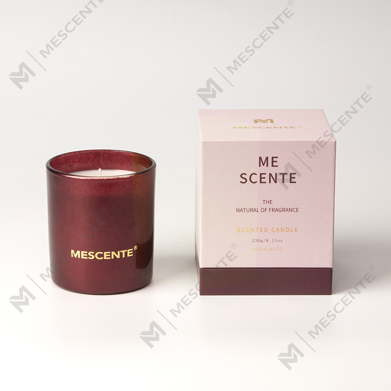 M&Scent ฉลากส่วนตัวขวดเทียนคริสต์มาสสีดำ เทียนหอมอโรมาเธอราพี