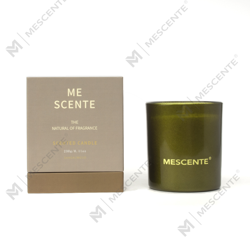 M&Scent ฉลากส่วนตัวขวดเทียนคริสต์มาสสีดำ เทียนหอมอโรมาเธอราพี