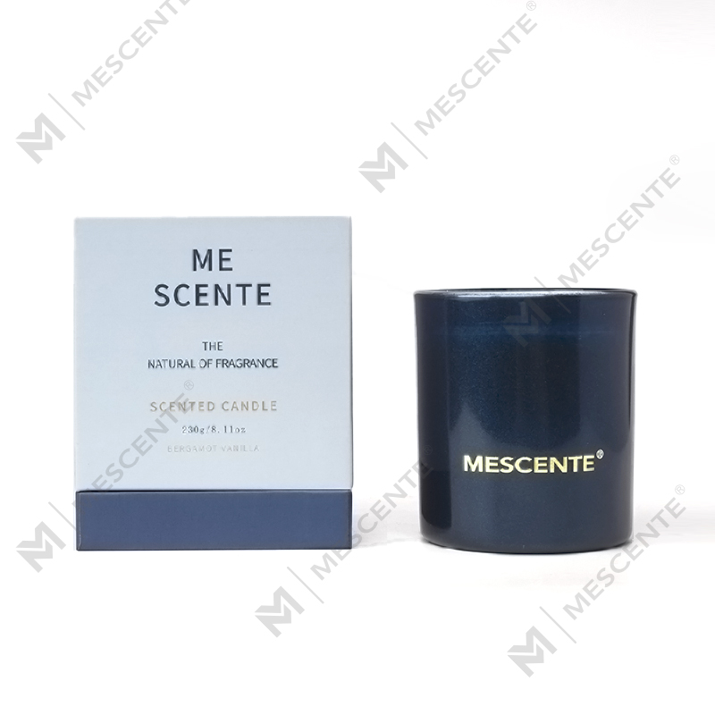 M&Scent ฉลากส่วนตัวขวดเทียนคริสต์มาสสีดำ เทียนหอมอโรมาเธอราพี