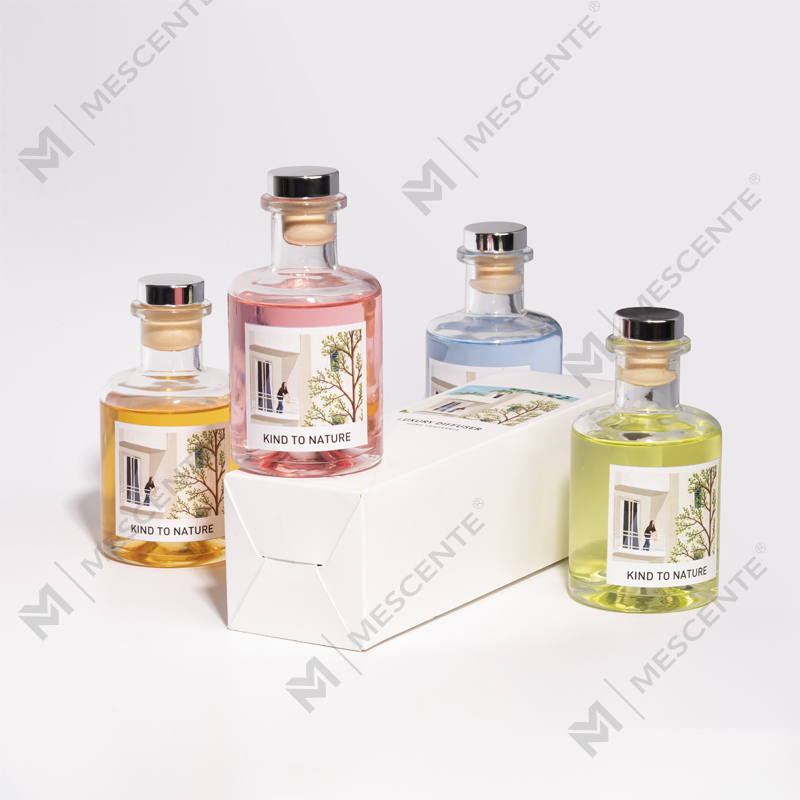 M&Scent Luxury 200 มล. ขวดสีขาวแบบกำหนดเองไม้กระจายกลิ่นกกพร้อมกล่อง