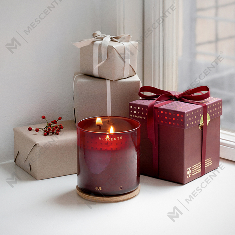 M&Scent หรูหราทำเองคริสต์มาสเทียนหอมขี้ผึ้งถั่วเหลืองตกแต่งพร้อมกล่องของขวัญ