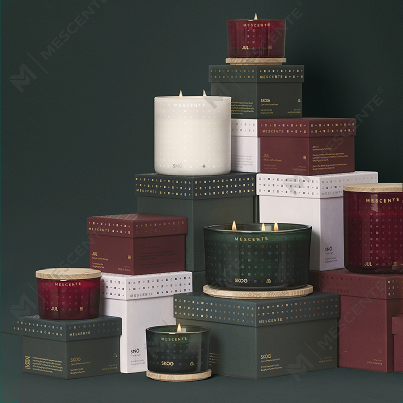 M&Scent หรูหราทำเองคริสต์มาสเทียนหอมขี้ผึ้งถั่วเหลืองตกแต่งพร้อมกล่องของขวัญ