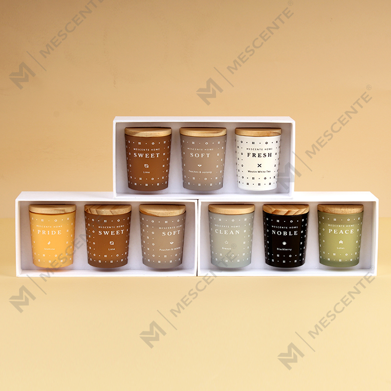 M23352 ชุดเทียนหอมขี้ผึ้งถั่วเหลืองในครัวเรือน 3 แพ็ค