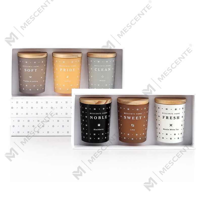 M23352 ชุดเทียนหอมขี้ผึ้งถั่วเหลืองในครัวเรือน 3 แพ็ค