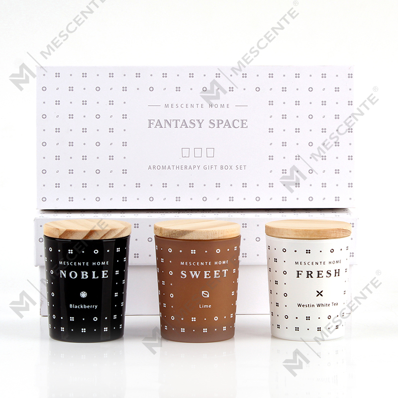 M23352 ชุดเทียนหอมขี้ผึ้งถั่วเหลืองในครัวเรือน 3 แพ็ค