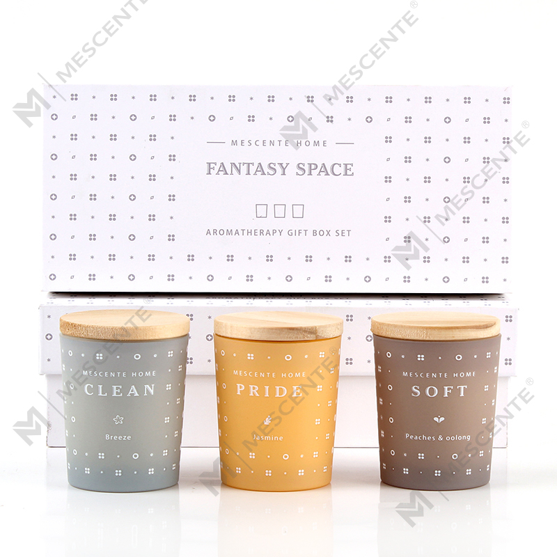 M23352 ชุดเทียนหอมขี้ผึ้งถั่วเหลืองในครัวเรือน 3 แพ็ค
