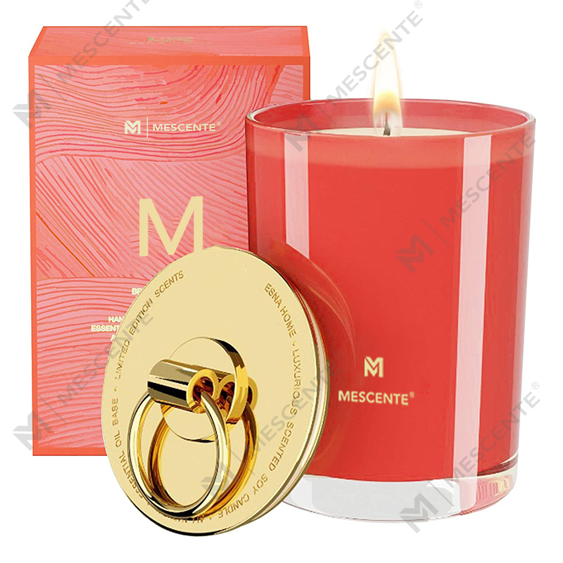 M&Scent Luxury White Soy Wax โลโก้งานแต่งงานเทียนหอม,CUSTOM Camp เทียน