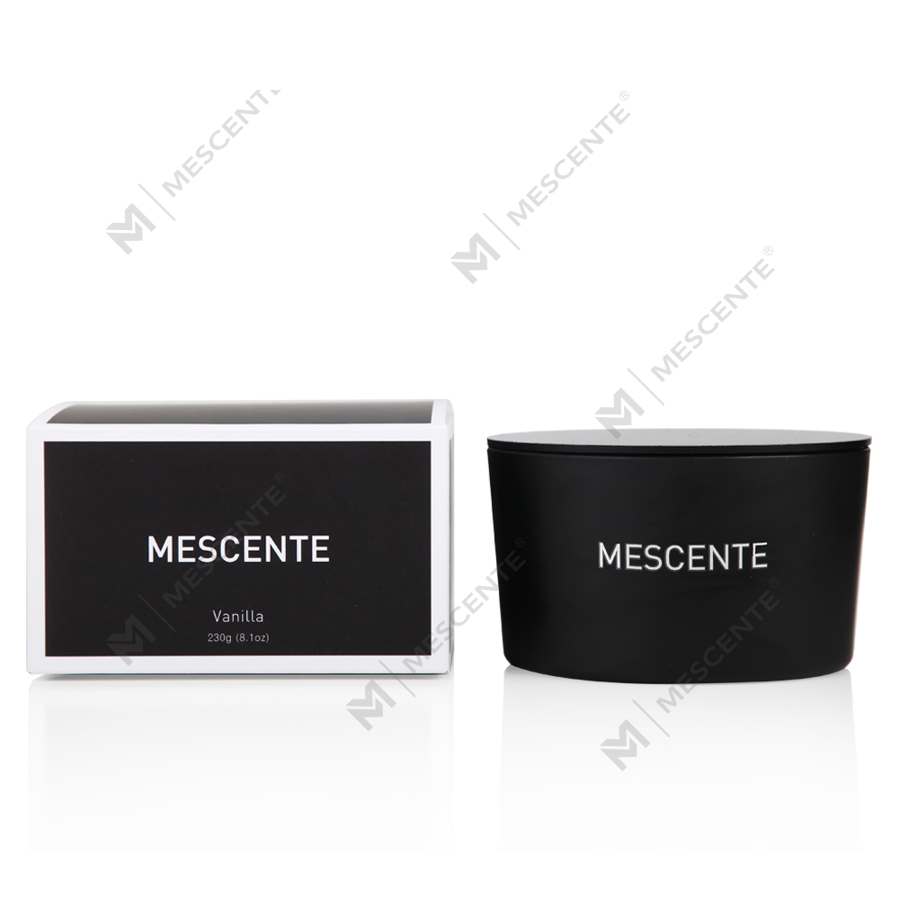 Mescente ขายส่งขวดแก้วฉลากส่วนตัว 3 Wick เทียนหอมขี้ผึ้งถั่วเหลือง 100%