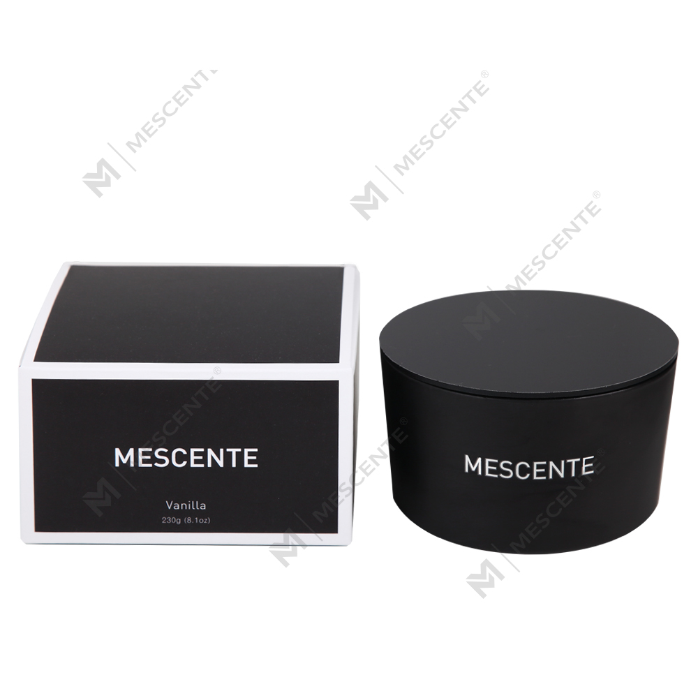 Mescente ขายส่งขวดแก้วฉลากส่วนตัว 3 Wick เทียนหอมขี้ผึ้งถั่วเหลือง 100%