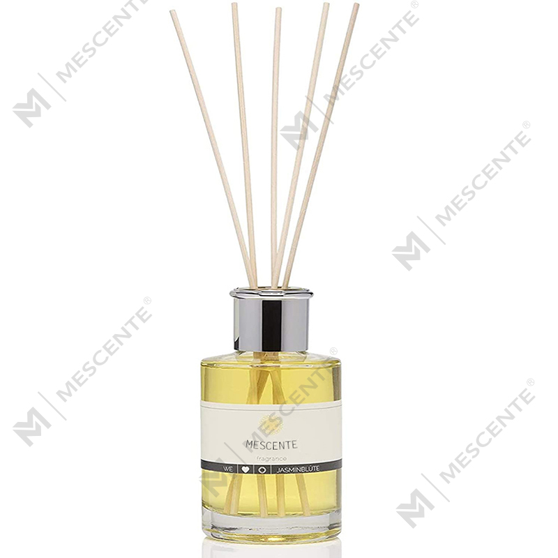 M&Scent หรูหราที่กำหนดเองขวดขนาดใหญ่ดอกไม้ฉลากส่วนตัวไม้กระจายกกของเหลวพร้อมกล่องของขวัญ