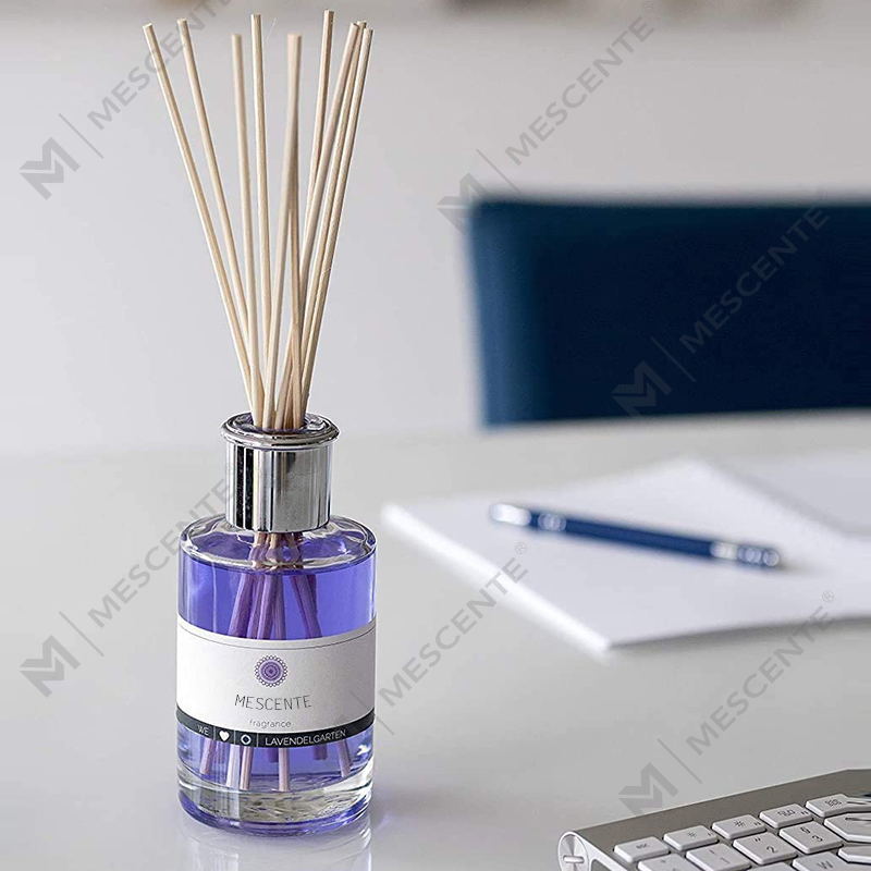 M&Scent หรูหราที่กำหนดเองขวดขนาดใหญ่ดอกไม้ฉลากส่วนตัวไม้กระจายกกของเหลวพร้อมกล่องของขวัญ