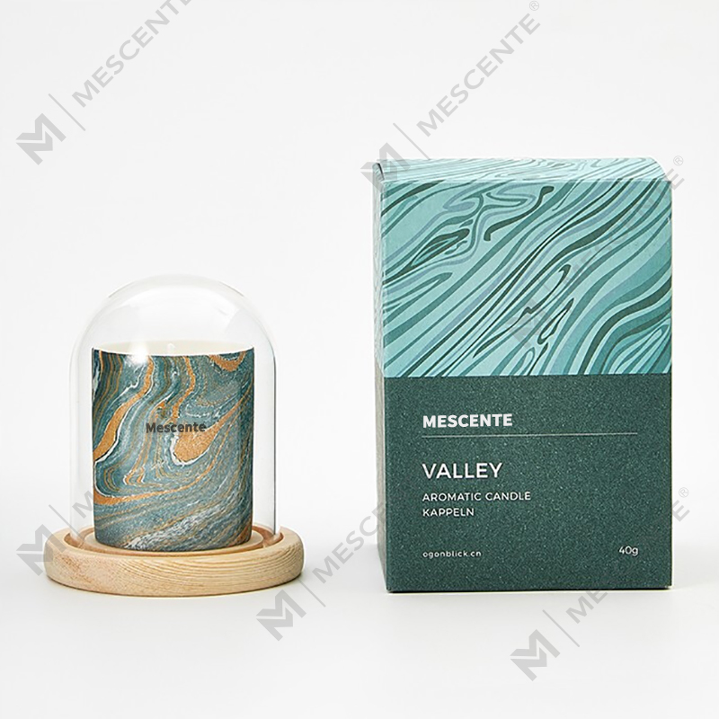 M&Scent ขายส่งราคาถูกที่กำหนดเองหรูหราฉลากส่วนตัวเสาหอมขี้ผึ้งถั่วเหลืองเทียนไม้ไส้ตะเกียงอโรมา
