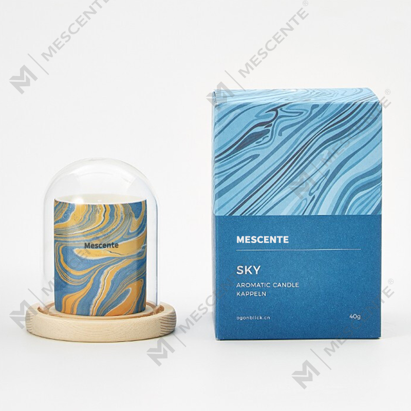 M&Scent ขายส่งราคาถูกที่กำหนดเองหรูหราฉลากส่วนตัวเสาหอมขี้ผึ้งถั่วเหลืองเทียนไม้ไส้ตะเกียงอโรมา