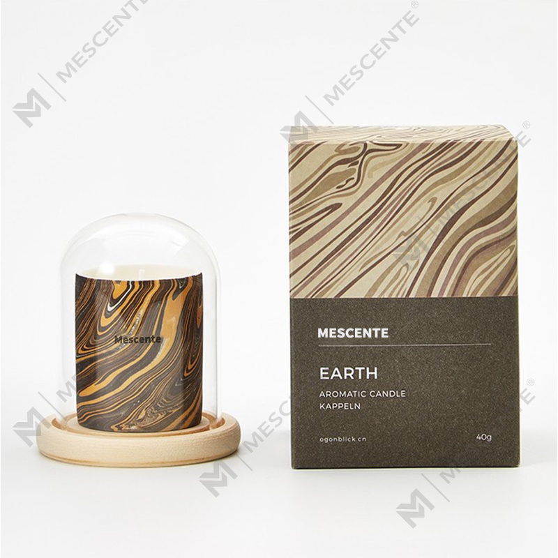 M&Scent ขายส่งราคาถูกที่กำหนดเองหรูหราฉลากส่วนตัวเสาหอมขี้ผึ้งถั่วเหลืองเทียนไม้ไส้ตะเกียงอโรมา