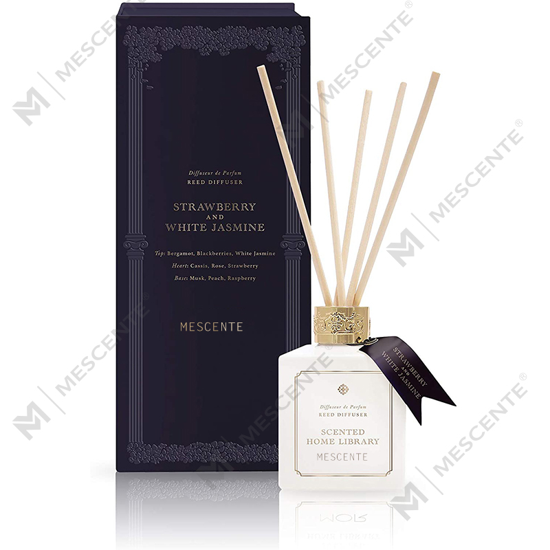 M&Scent ขายส่งขวดเซรามิคฉลากส่วนตัวหรูหราไม้ดอกไม้ติด Aroma Reed Diffuser