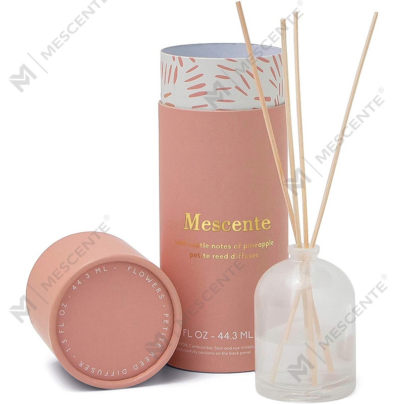 M&Scent หรูหราที่กำหนดเองขนาดใหญ่ Rose Gold ขวดแก้วดอกไม้ฉลากส่วนตัว Liquid Reed Diffuser พร้อมกล่องของขวัญ