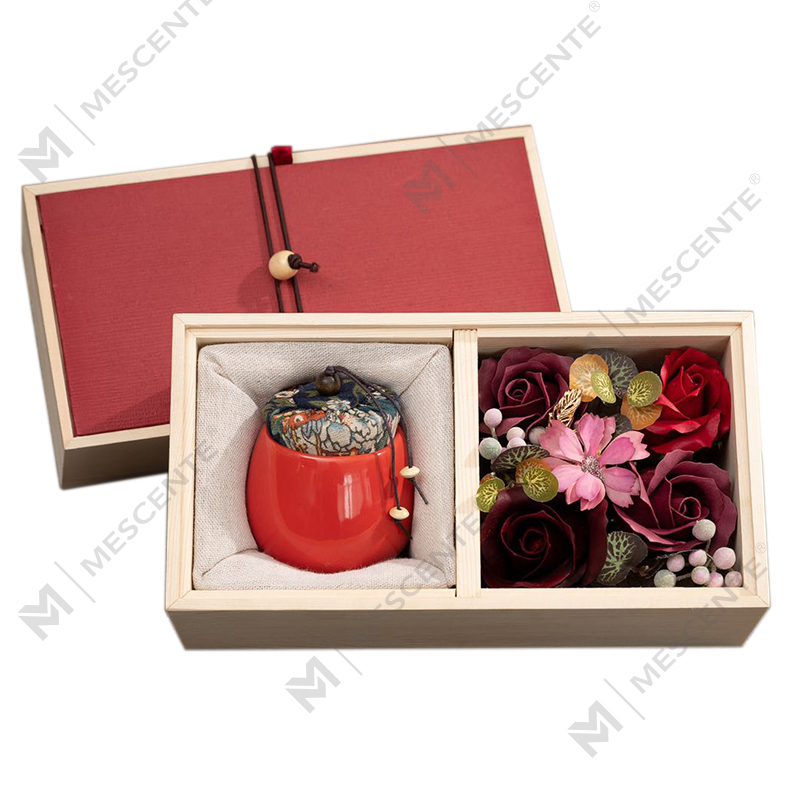 M&Scent หรูหราตกแต่งสั่งซื้อจำนวนมากเทียนพาราฟินอโรมาเสาเซรามิก